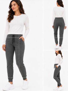 32 Degrees Gray Women's Jogger Pants with Black Drawstring